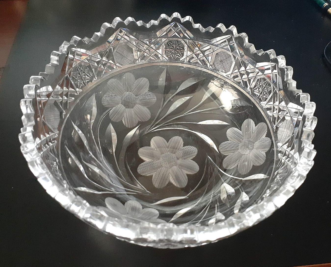 Antique American Brilliant Period 8″ Cut Glass – Pairpoint?