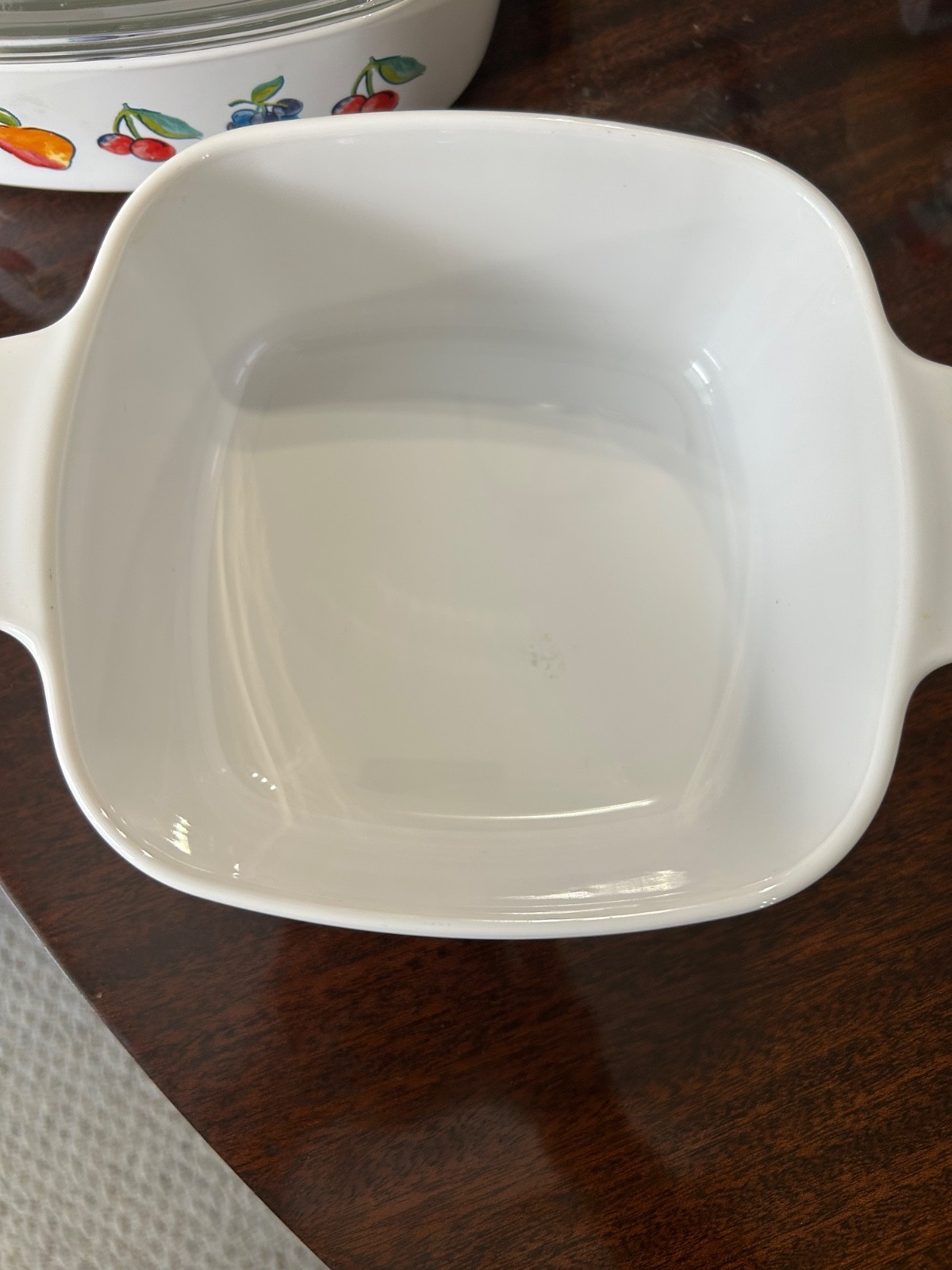 Vintage Corning Ware Fruit Basket 5pc Set A-2-B w/Lid & 2 A-1 1/2-B 1 Plastic Li
