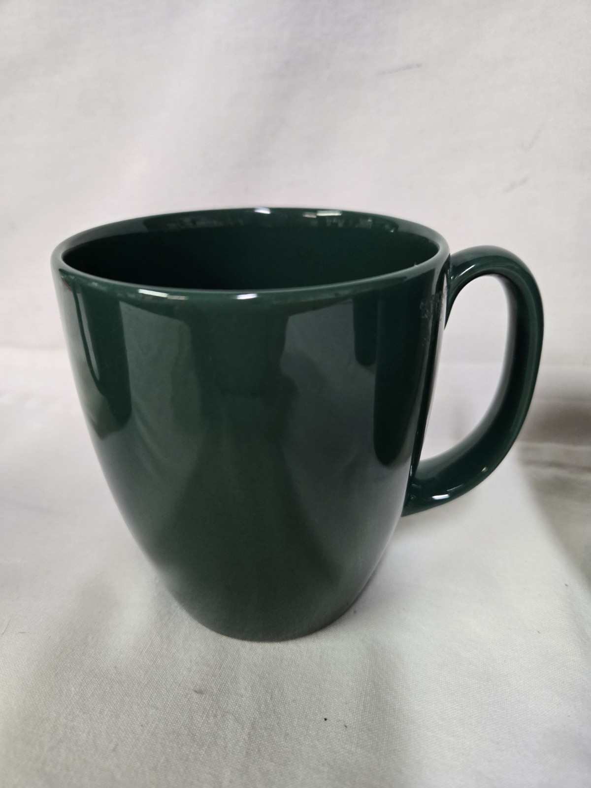 4 Corelle Corning Dark Green Coffee Tea Mugs Cups