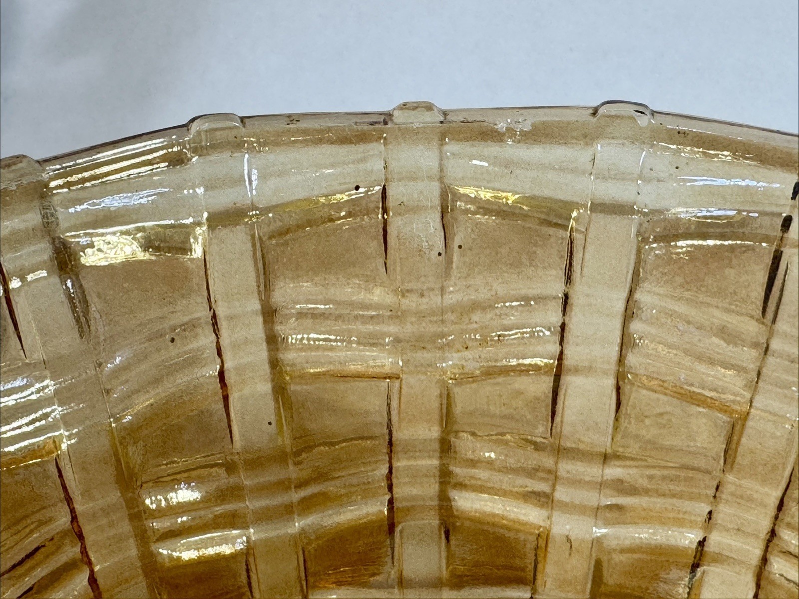 Carnival Glass Bowl Basket Weave Marigold Serving Iridescent 7.25” Vintage B78