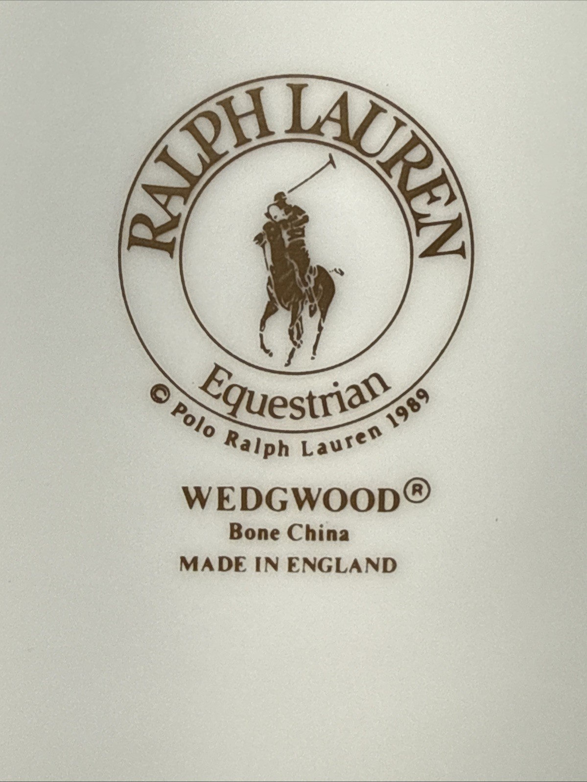 VTG 1989 Ralph Lauren Equestrian Wedgwood 7.25” x 1″ Salad/Fruit Bowl Bone China