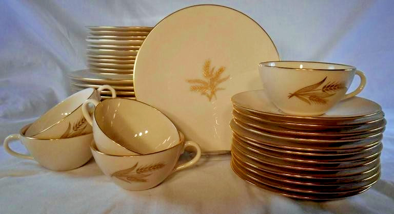 Vintage Set of Lenox Wheat R442 China . 67 piece set +