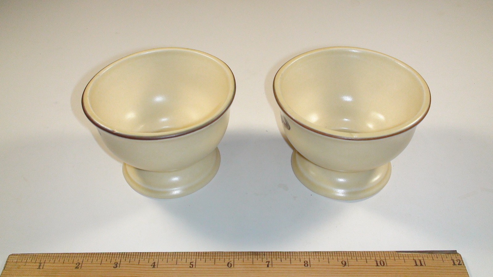 Set of 2 Pfaltzgraff Village Berry / Dessert Footed / Pedestal Bowl – 4.25″ X 3″