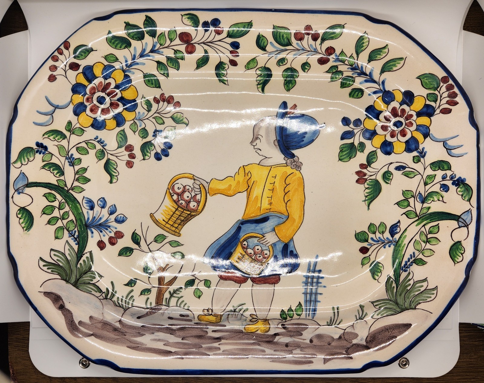 Vintage Viuva Lamego Of Lisbon Portugal Serving Platter