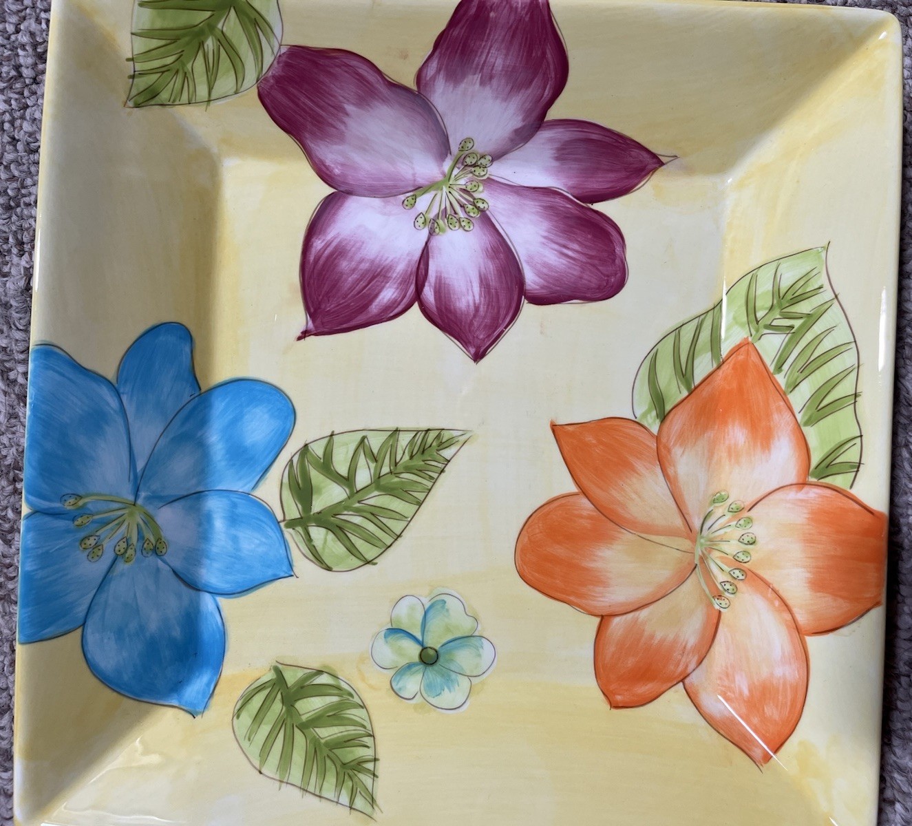 Noble Excellence “Sunset Grove” 11 3/4 Inch Square Platter