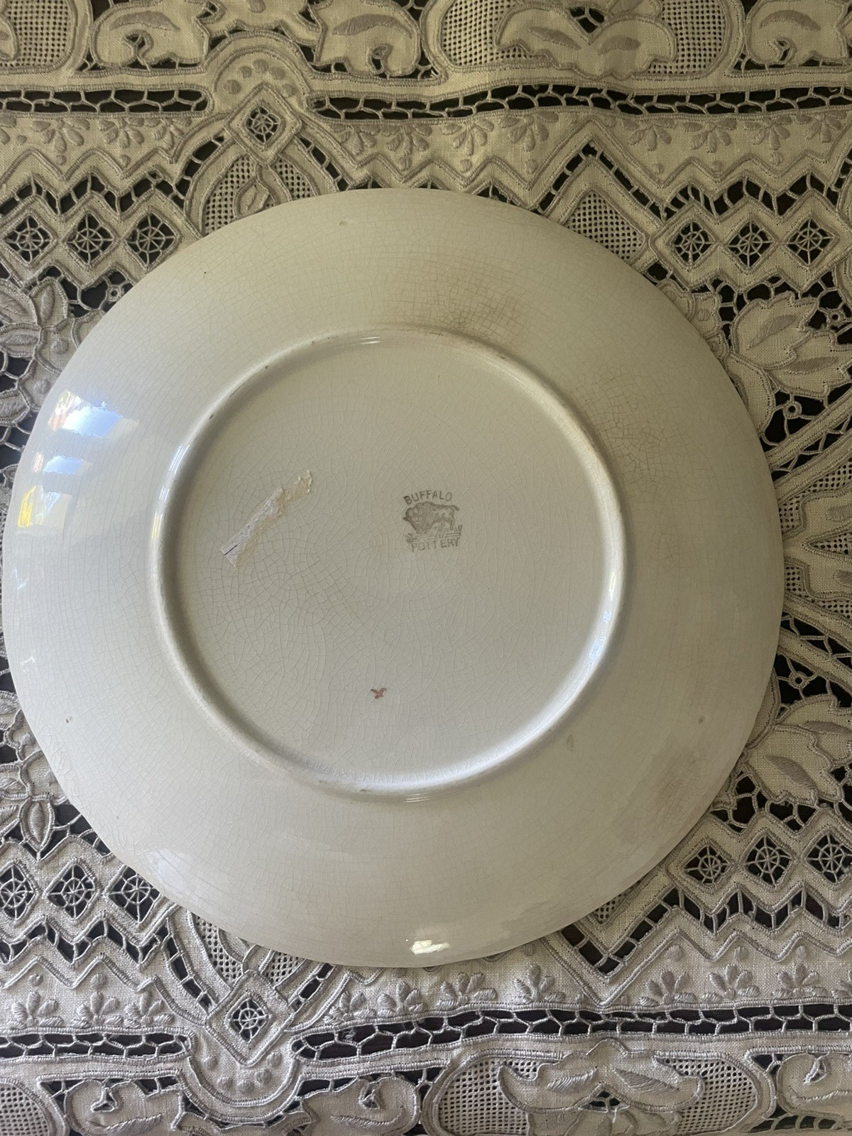 Antique Buffalo Pottery Floral Plate circa 1905-20 Excellent Condition HTF!!
