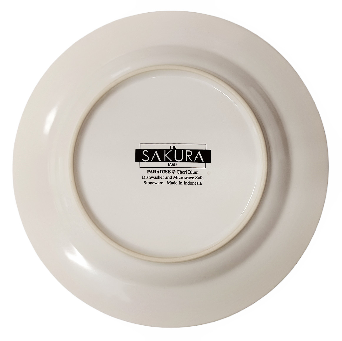 Sakura Paradise Varies Flower Stem Plates 8-1/4″ Cheri Blum Stoneware Qty 4