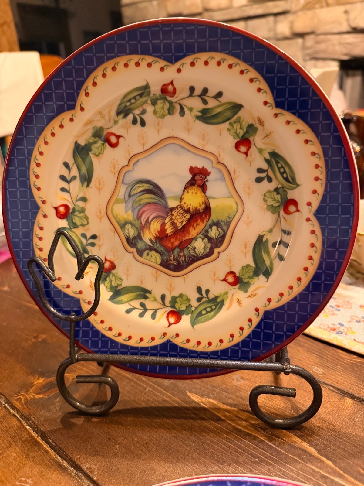 Vtg. Set of 4 Mixed Andrea by Sadek “Le Jardin” 8in. Salad Plates-Suzanne Nicoll