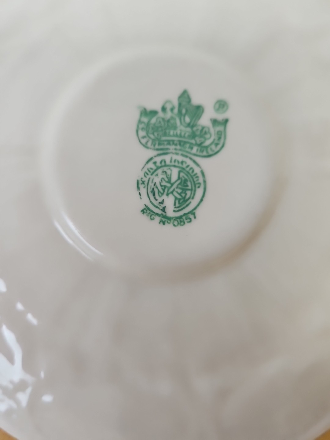 BELLEEK Porcelain CUP AND SAUCER SET 5th Mark Made in Ireland (1955-1965)
