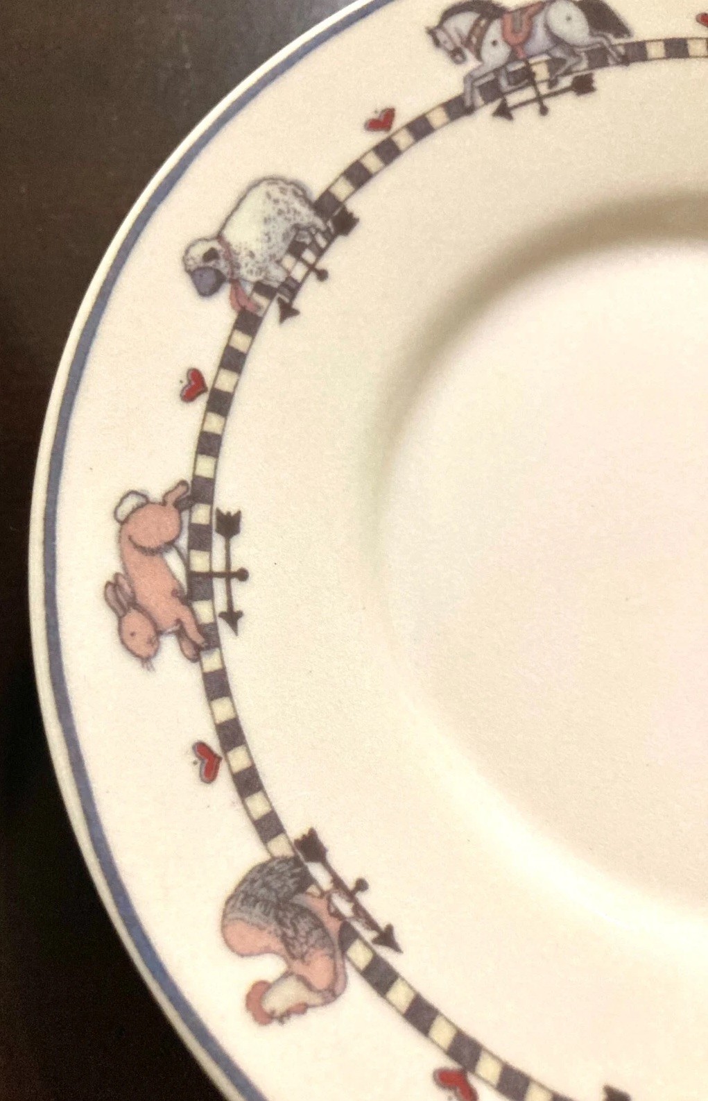 1994 International Stoneware Windy Hill Bread Plate Farm Country Artist SIGNED