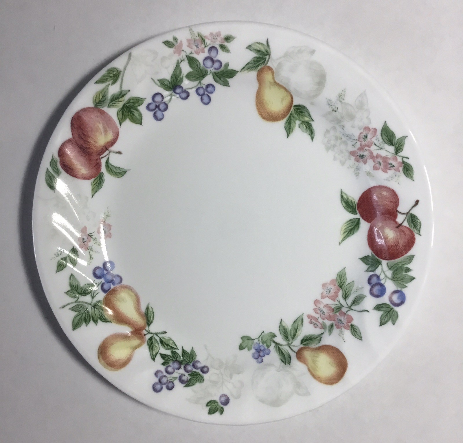 CORELLE CHUTNEY Swirl Fruit Pattern 8 pcs, 4 DINNER 10.25″ & 4 SALAD/BREAD 7.25″