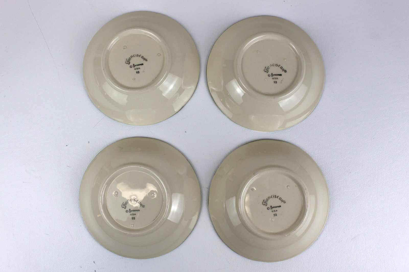 FRANCISCAN Forget Me Not Fruit/Dessert (Sauce) Bowl 5 1/4″ Hand Painted Set of 4