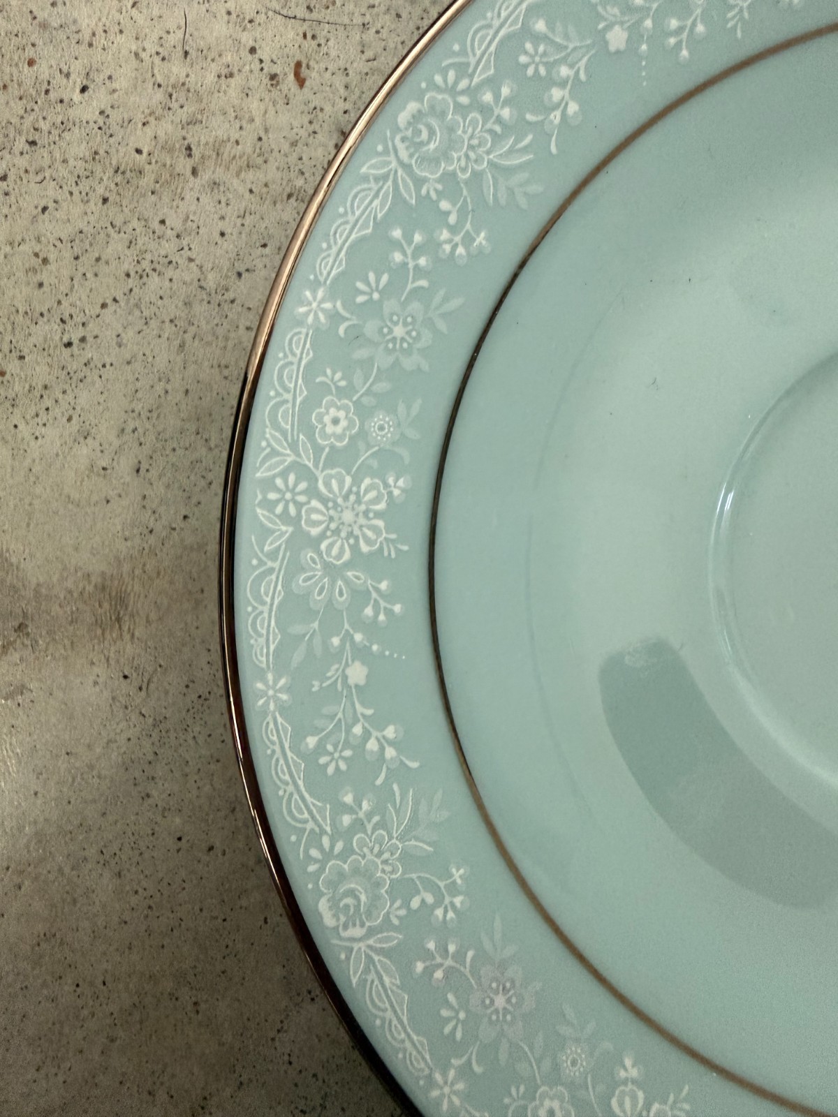 Noritake China Fidelity Saucer Baby Blue With Gold Trim 8003 W81
