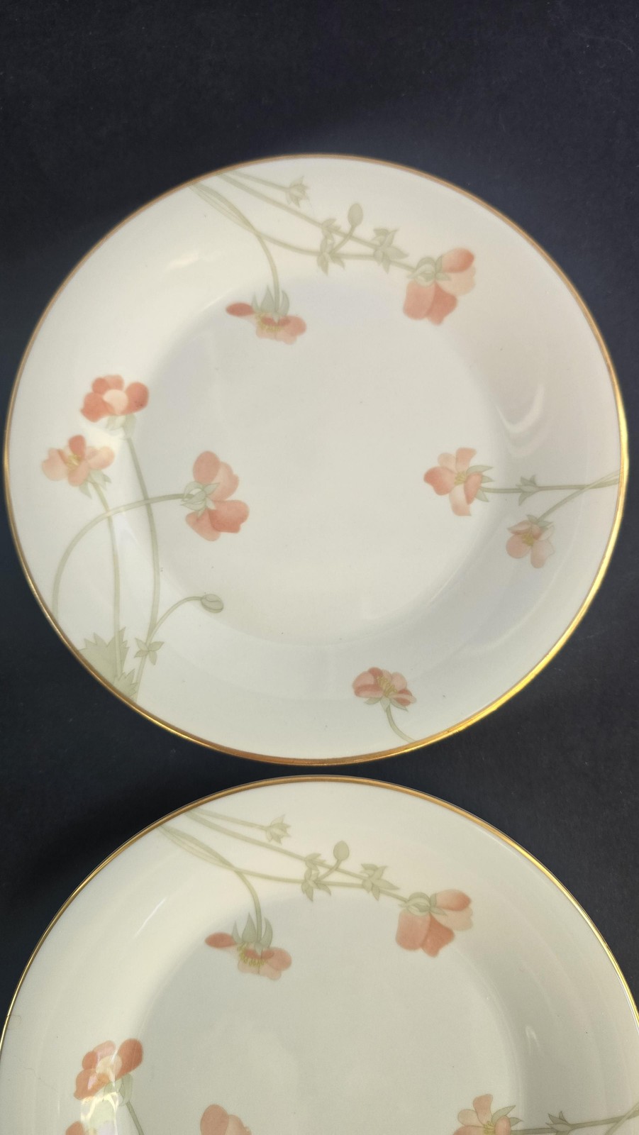 Vintage Royal Doulton Vogue Harmony Dinner Plates Set Of 4 Gold Trim England