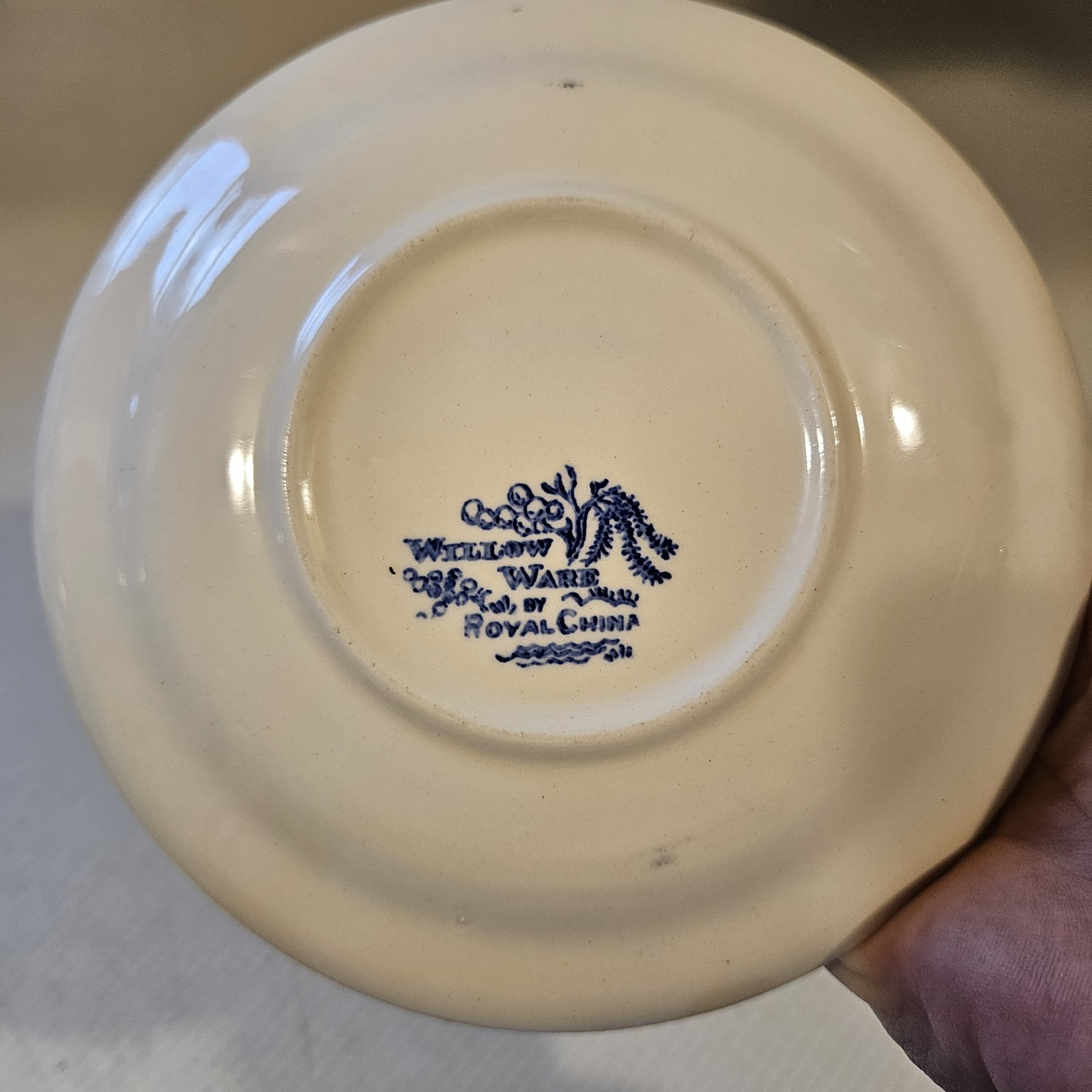 Willow Ware Royal China Underglaze 2 Bread Plates And 2 Saucers, 4 Total Plates