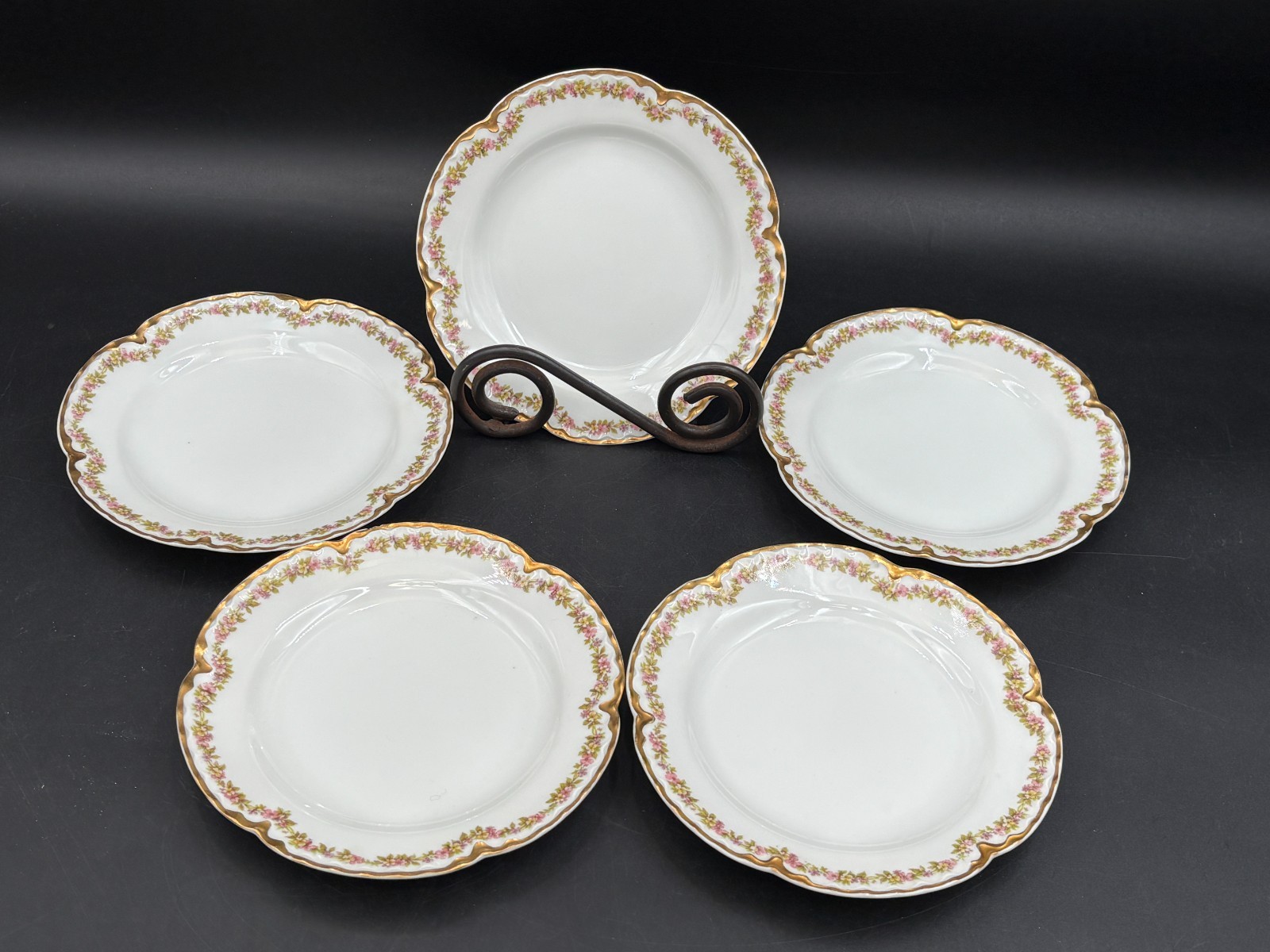 Haviland “SCHLEIGER 524″ Germany ~ Set of 5 ~ Bread Plates ~ 6 1/4”