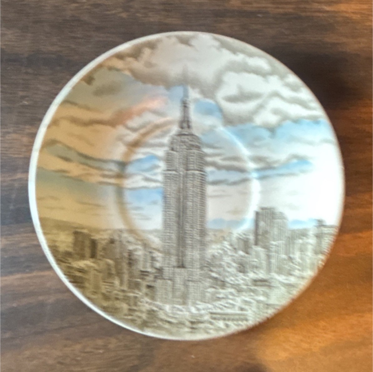 Johnson Bros Empire State Building Cityscape Decorative Plate, England Ceramic