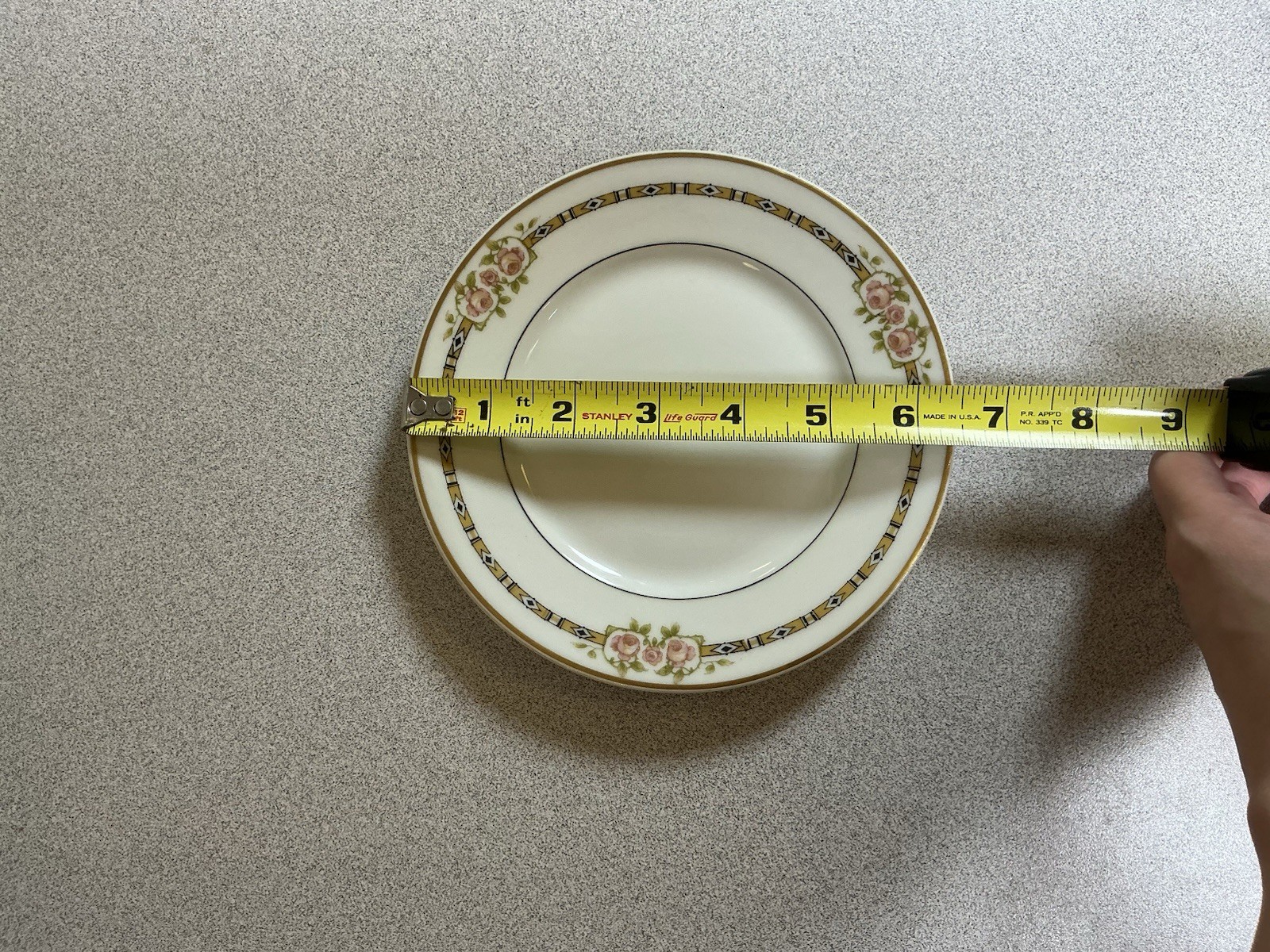 Haviland Limgoes Schleiger 625 Set Of 3 6 1/2” Bread Plates Floral Gold