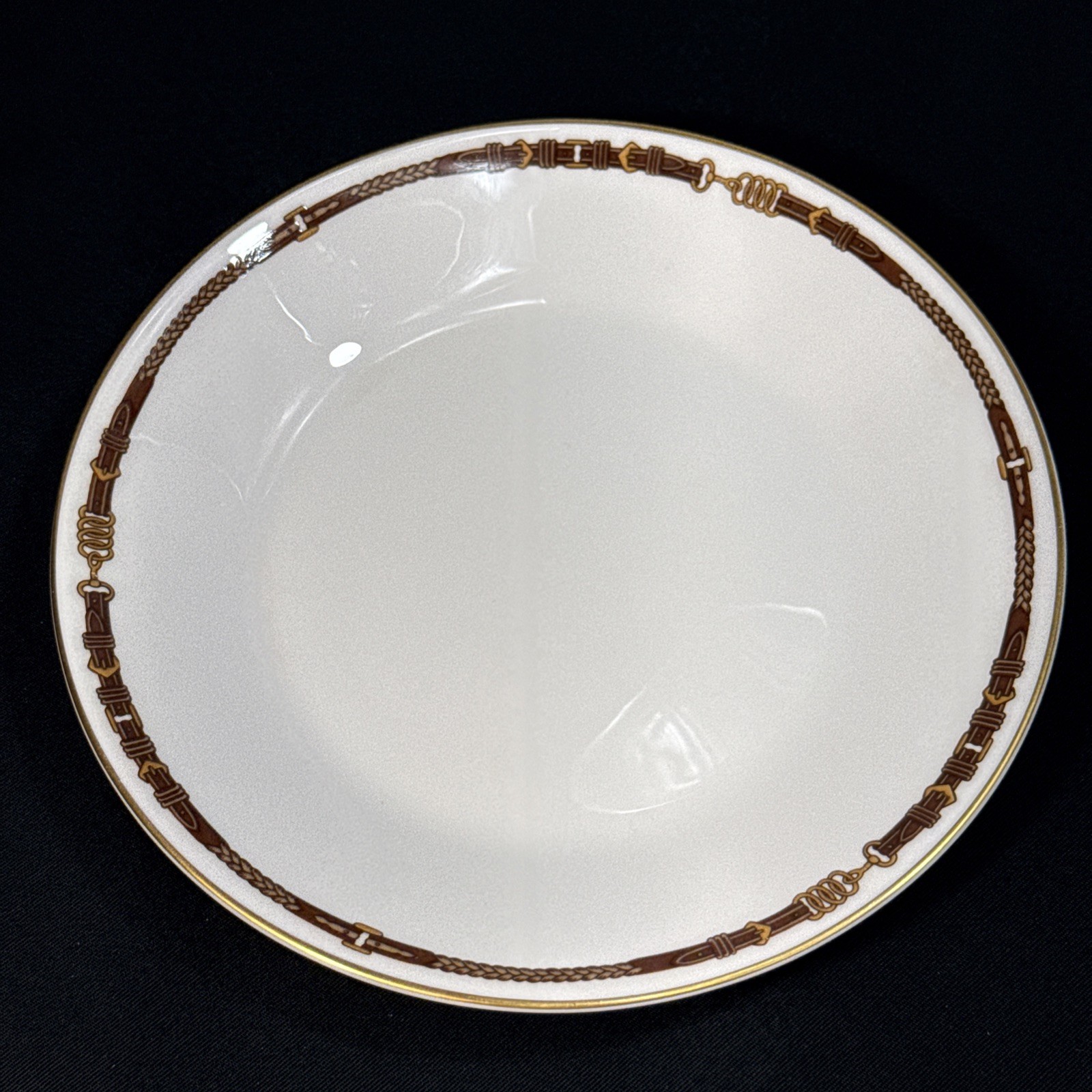 VTG 1989 Ralph Lauren Equestrian Wedgwood 7.25” x 1″ Salad/Fruit Bowl Bone China