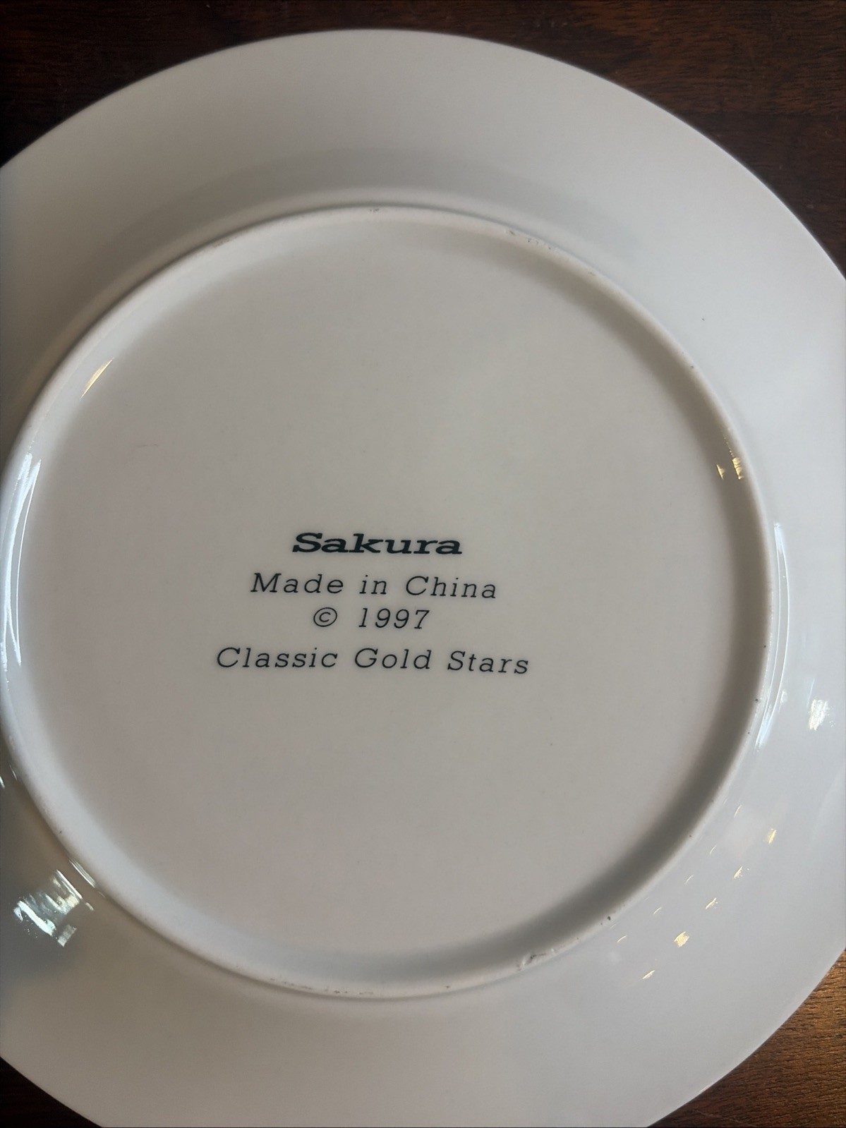 VTG Sakura Dessert/Salad Plates Classic Gold Stars 7.5” Gold&White Set Of 6 1997
