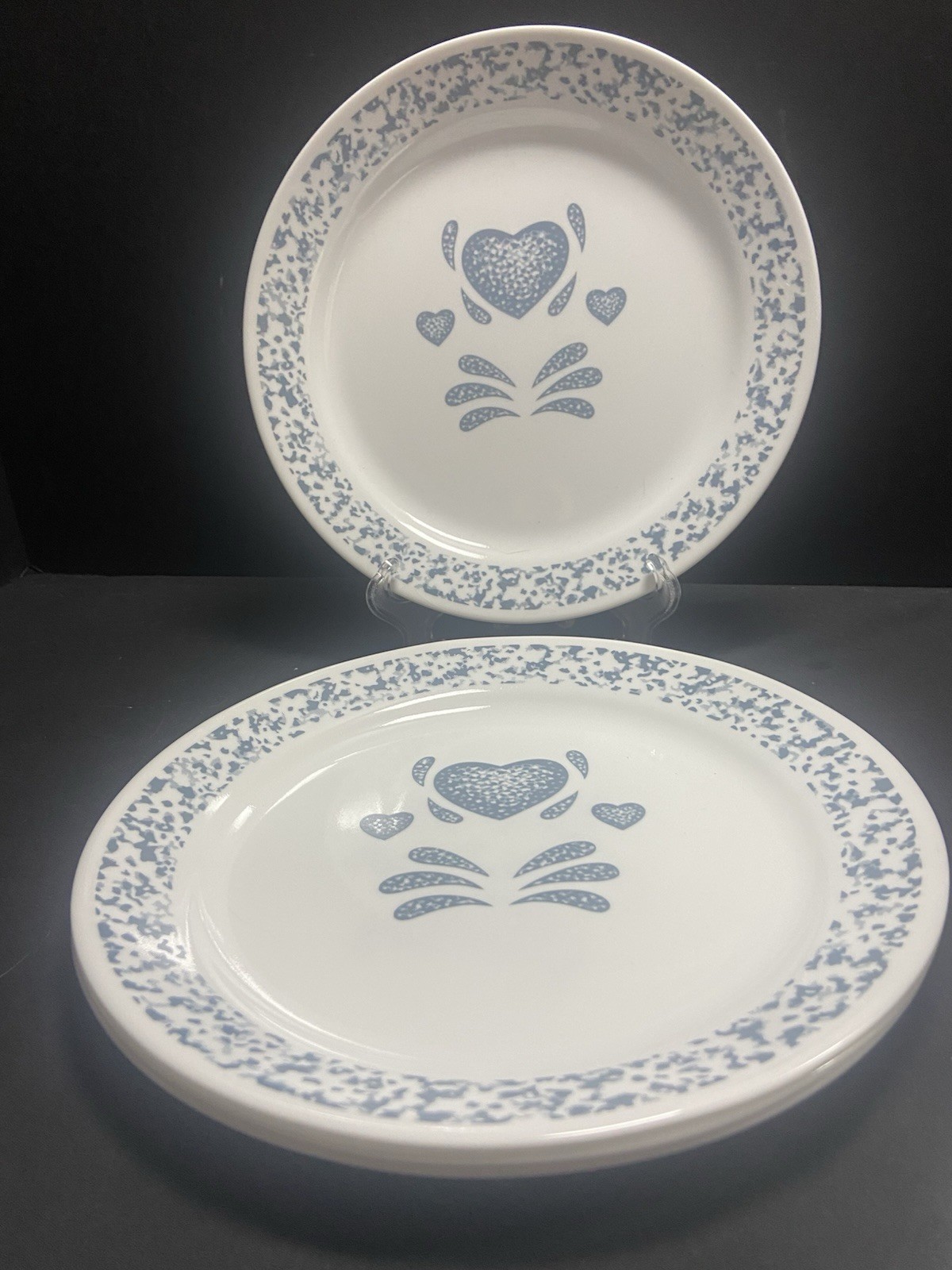 16 pc set of Vintage Corelle BLUE HEARTS Dinnerware Set
