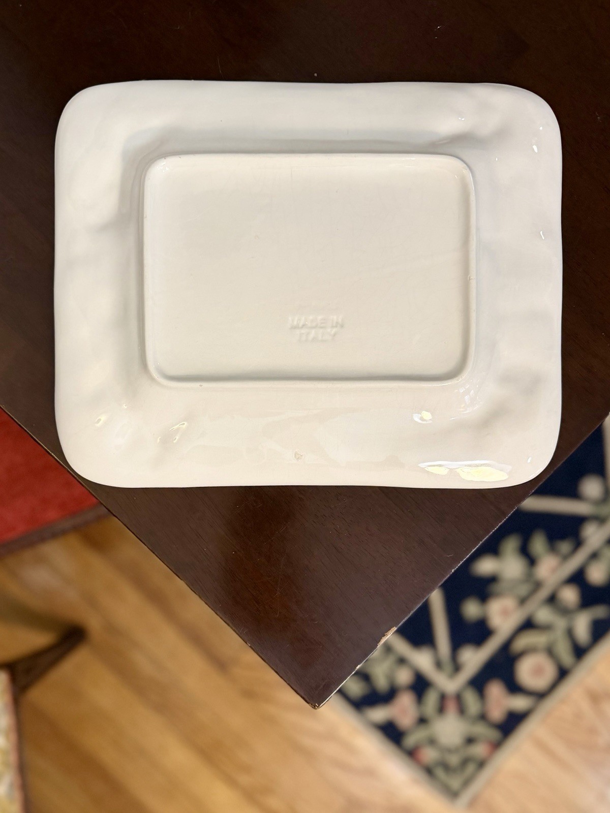 Elios Italian Grapevine Serving Platter Italy Ivory White Pottery Tray Decor