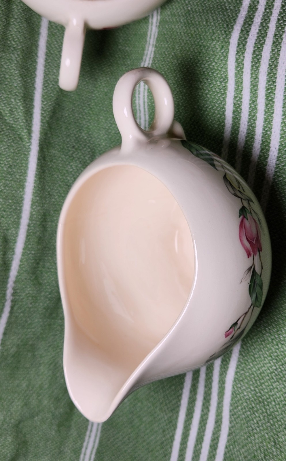 Vtg Universal Potteries Ballerina Rose Garland Ceramic Sugar & Creamer Set