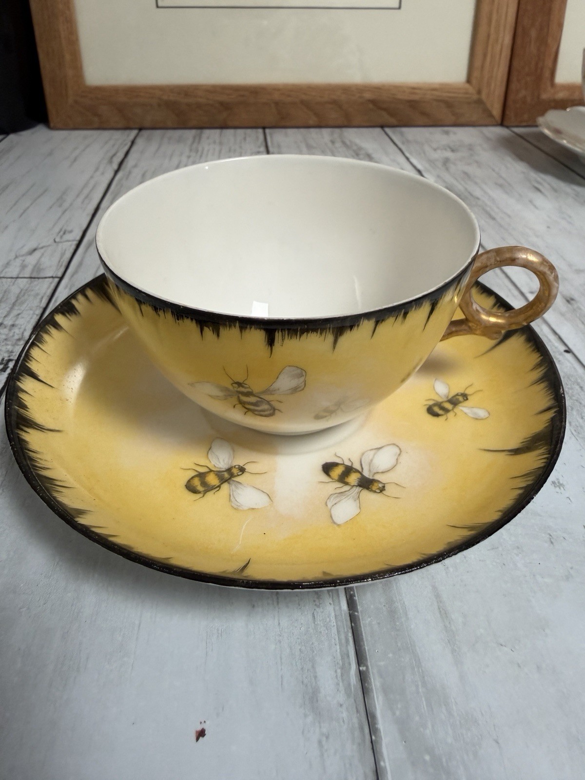 Rare Antique Haviland Limoges Hand-Painted Teacup & Saucer – Dated August 1891