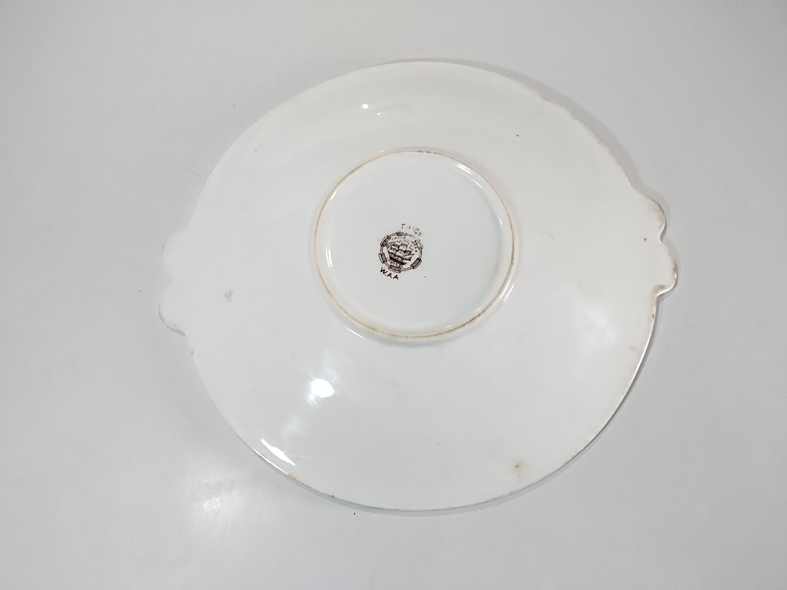 Antique WAA Adderley Daisy Brown Platter Plate with Handles Victorian Aesthetic