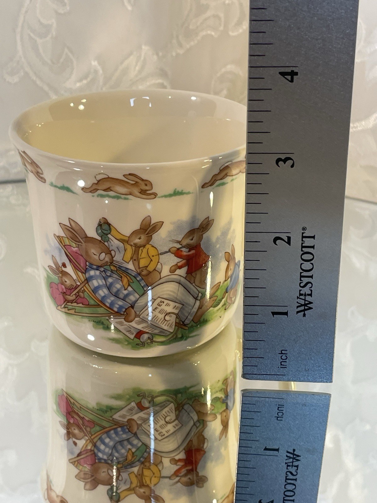 1936 Royal Doulton Bunnykins Bone China Easter Children Bowl And Cup Set England