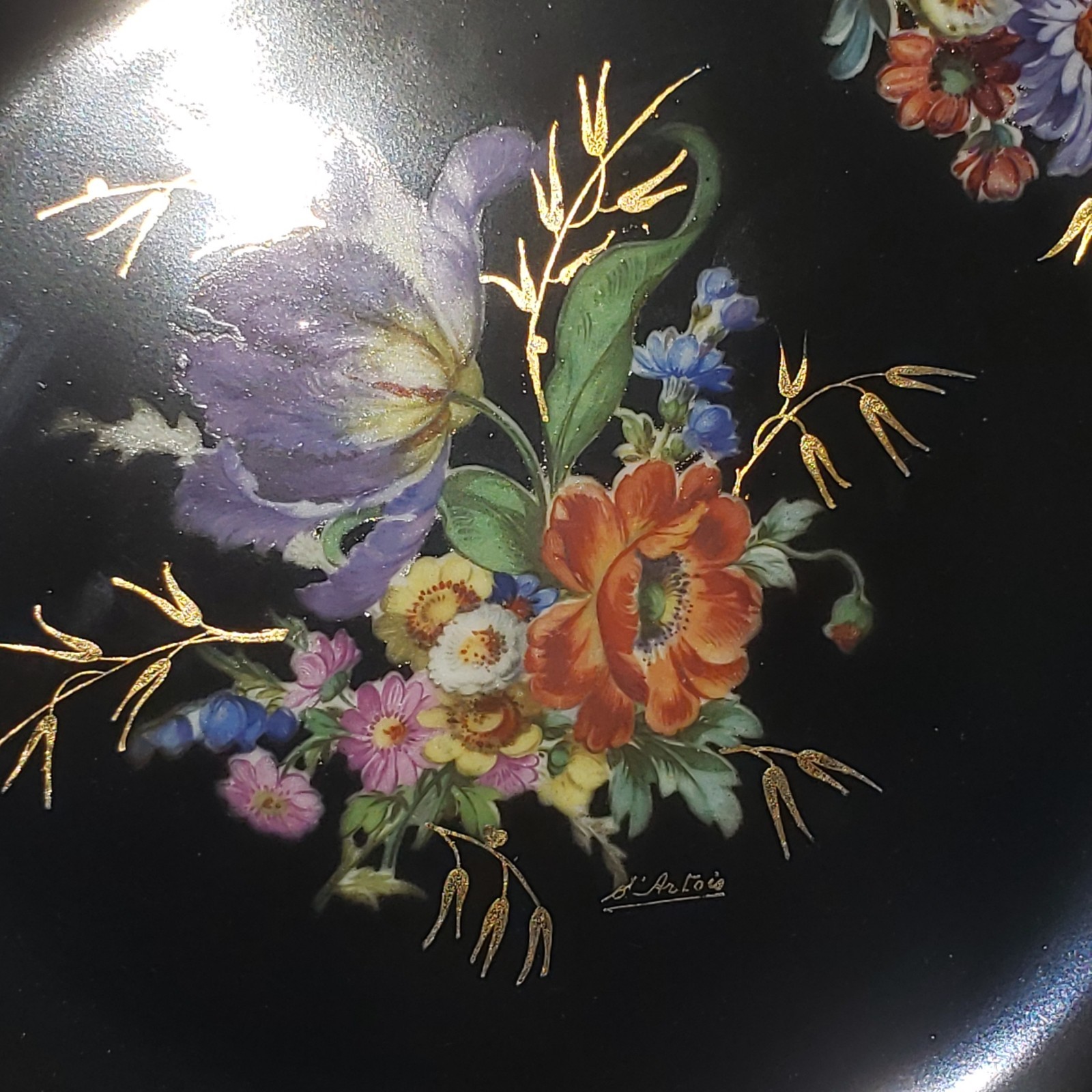 LIMOGES France Royale Ancienne Fabrique Signed d’Artois 8 1/4″ Plate