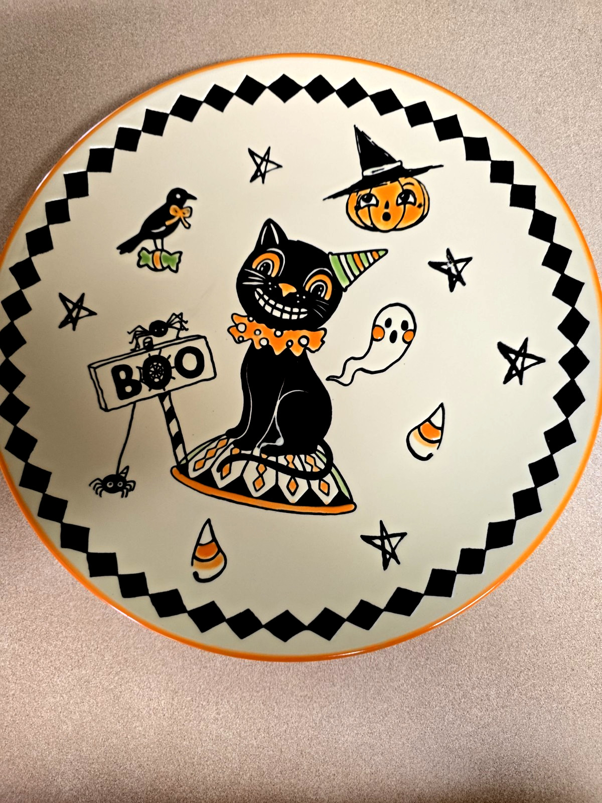 NWT Set Of 2 Eli + Ana Halloween Dinner Plates Creep Show Retro 10.5 Inch 2026