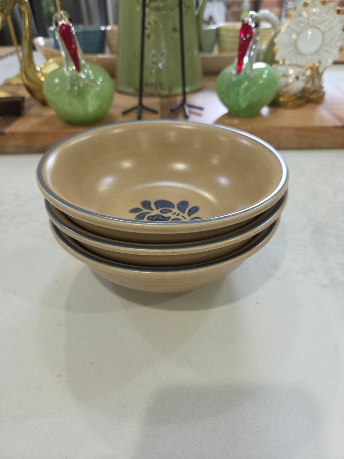 Vintage Build or Replace Set of Pfaltzgraff Folk Art Stoneware Dinnerware