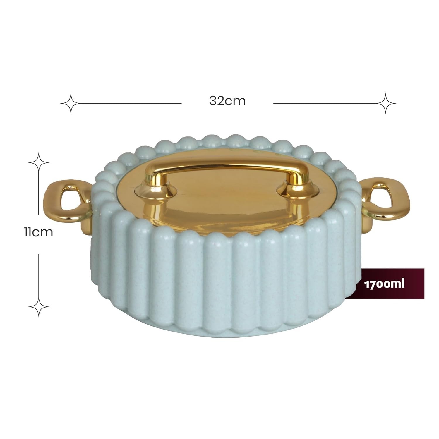 Casserole | Advanced PU Insulation | Royal Elegant Design Hot Pot 1700 ML