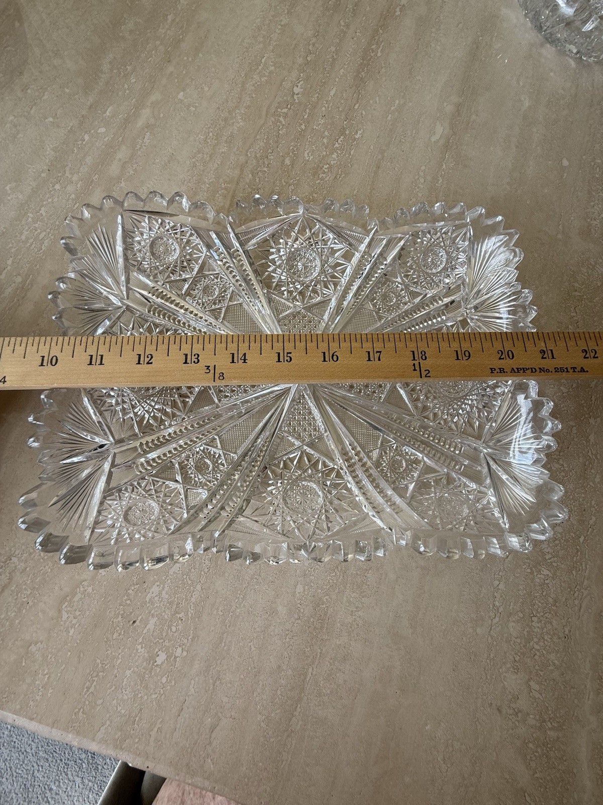 Antique American Brilliant Period (ABP) cut glass tray