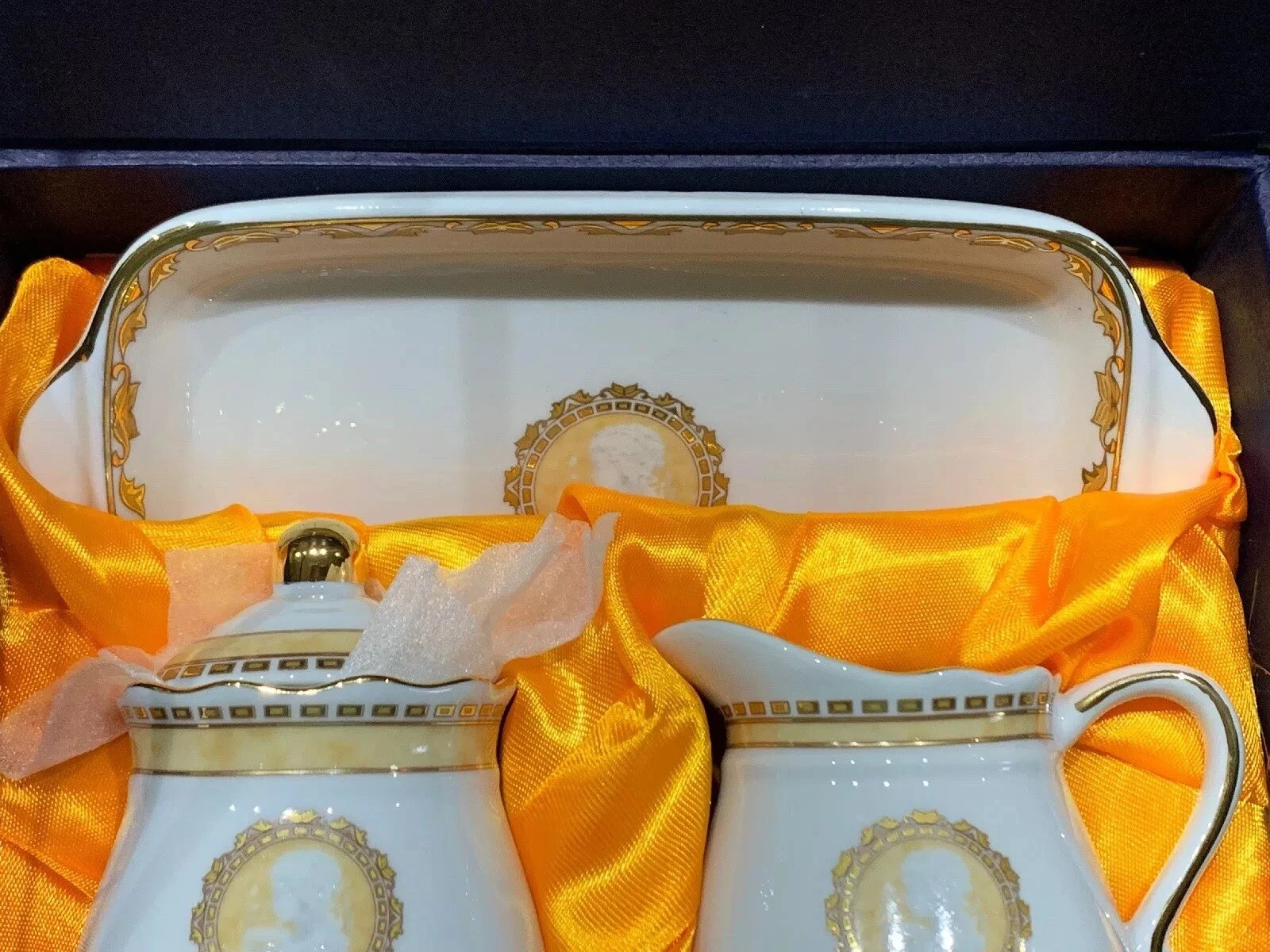 European Home Decor Vintage T Bavaria Sugar & Cream & Tray Set New