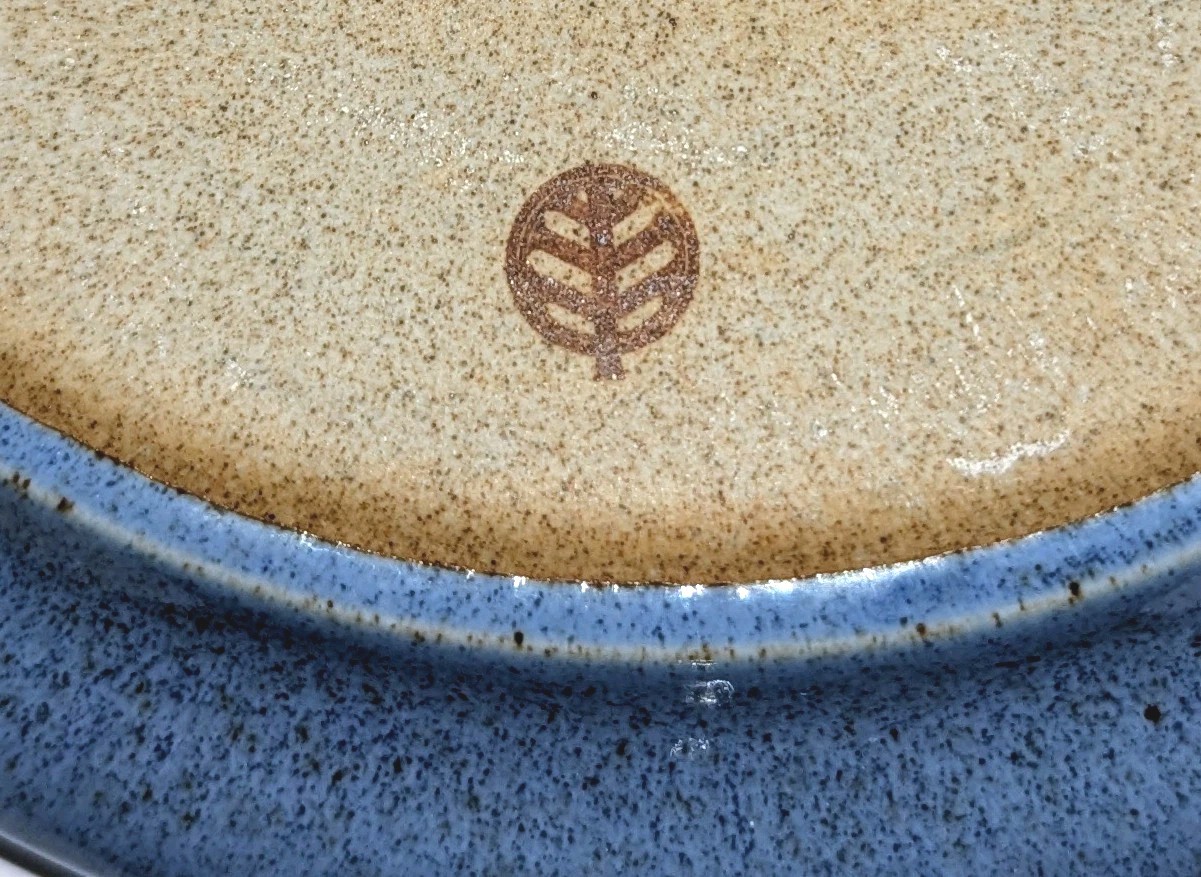 Vtg Dansk Nielstone Blue Saucers Speckled Large 6⅞” Made in Japan A+! x4 Plates