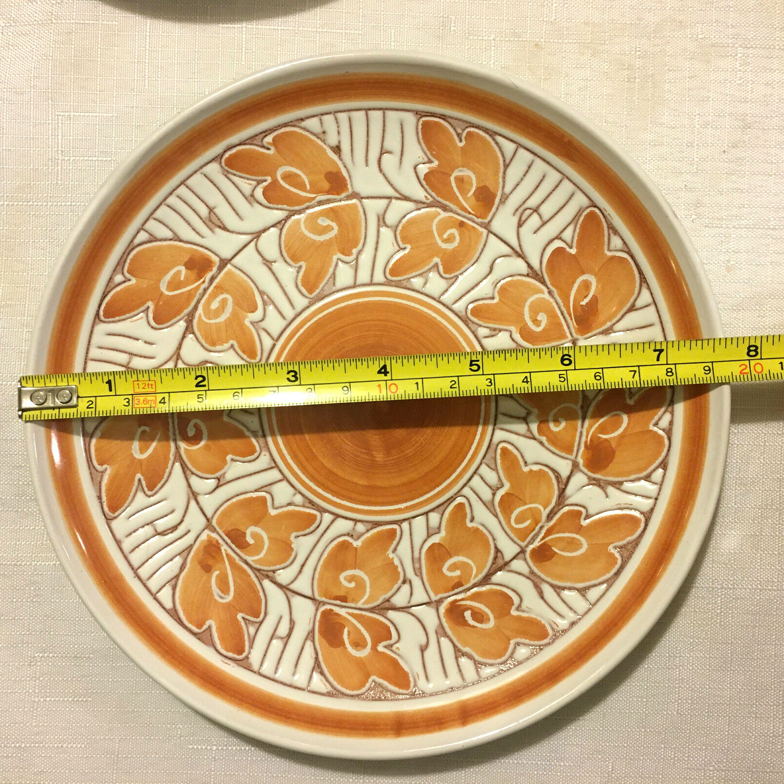 Set of 2 Elle Keramikk Handmade MCM Art Pottery Plate Scandinavian Signed Norway