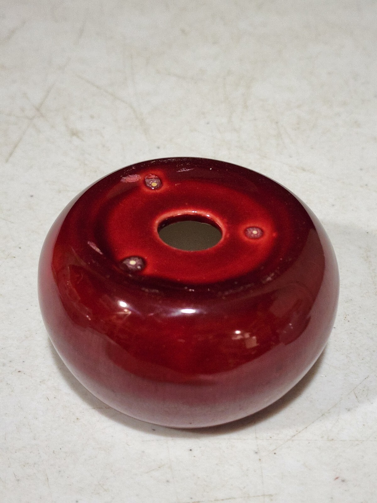 MALIBU MODERN by Hollydale California Pottery MAROON RED Salt & Pepper SINGLE