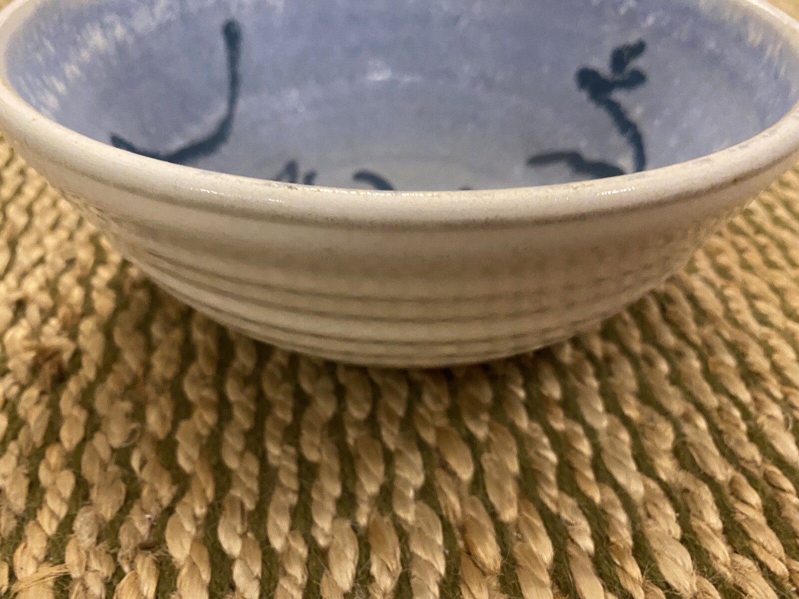 Vintage Brenner Tolliver Art Pottery Blue And White Bowl