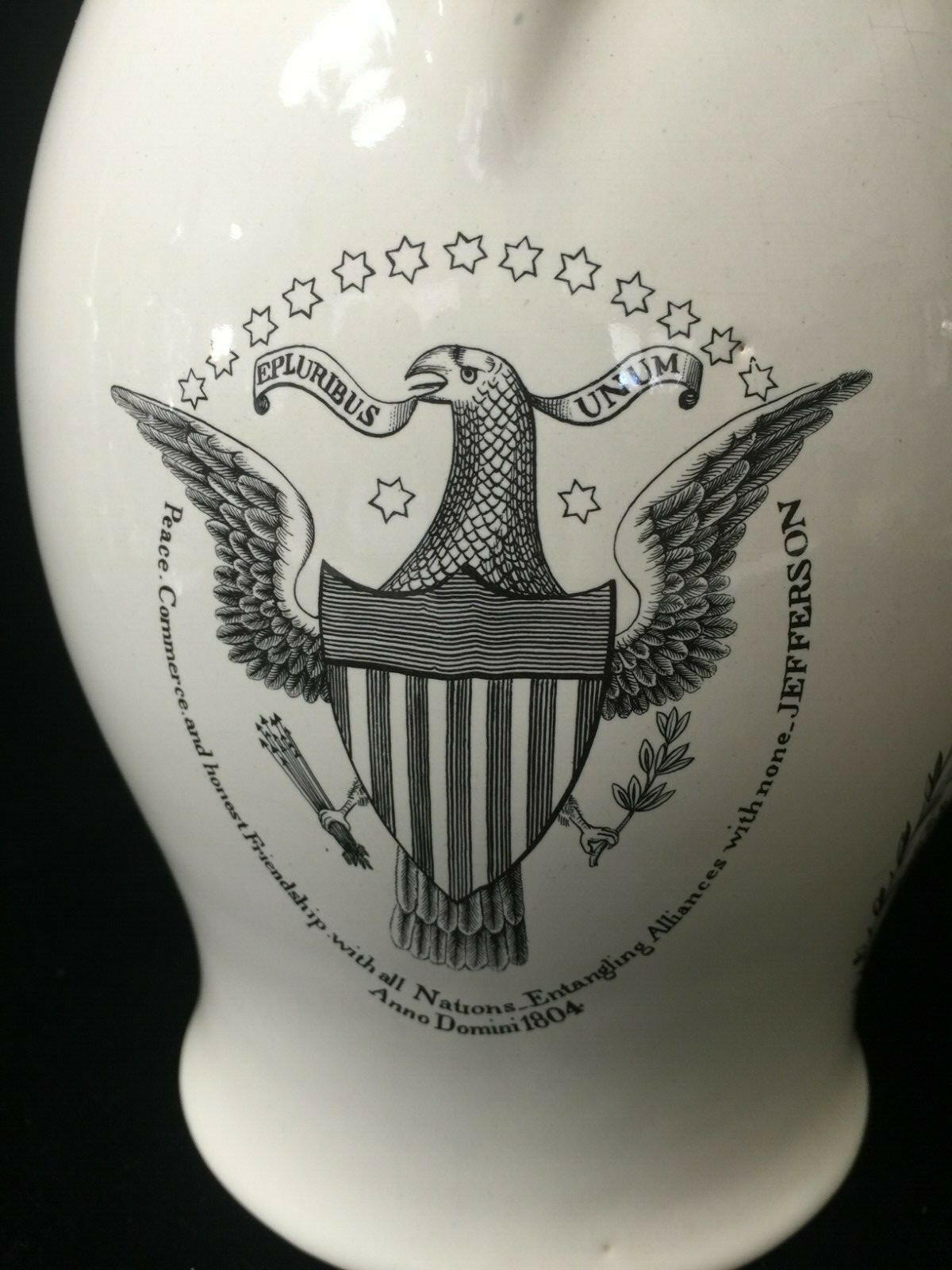 Made in 1976 by Mottahedeh to Commemorate the Bicentennial Liverpool Pitcher
