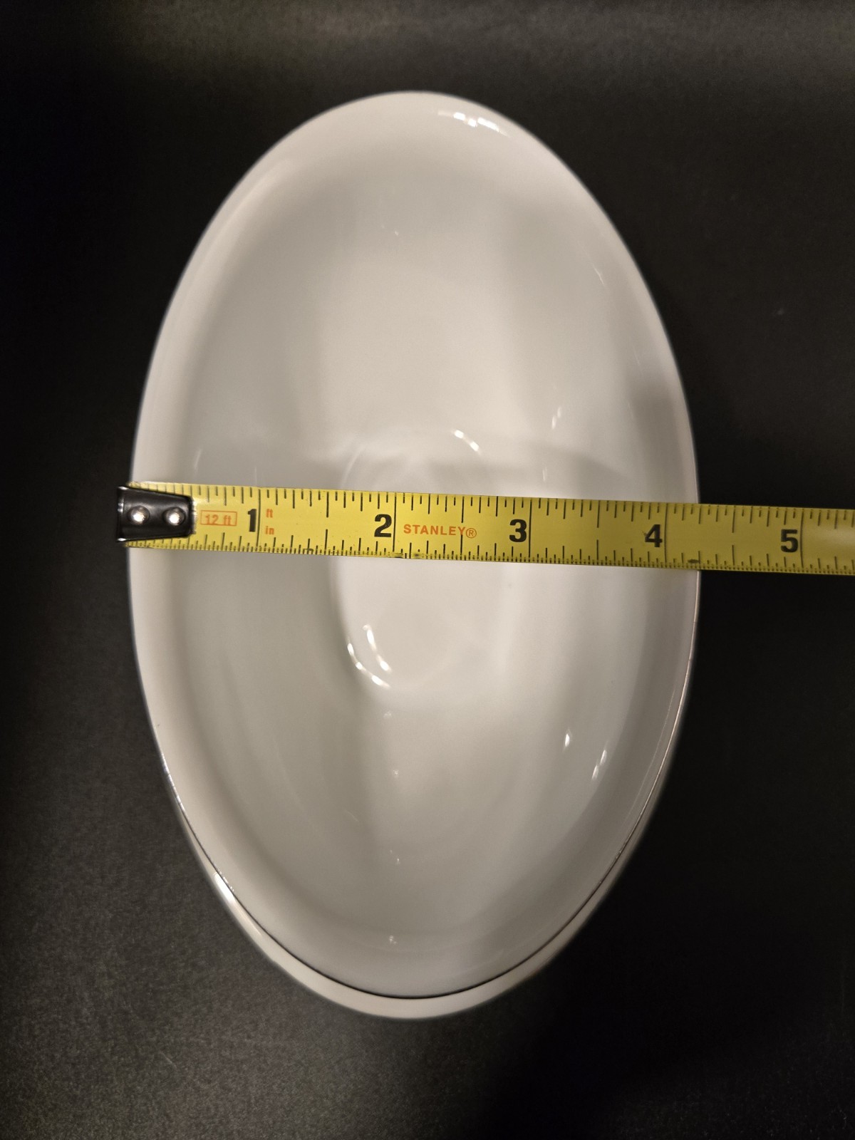 Seyei Gravy Boat 510 Attatched Underplate Platinum Trim MCM EUC