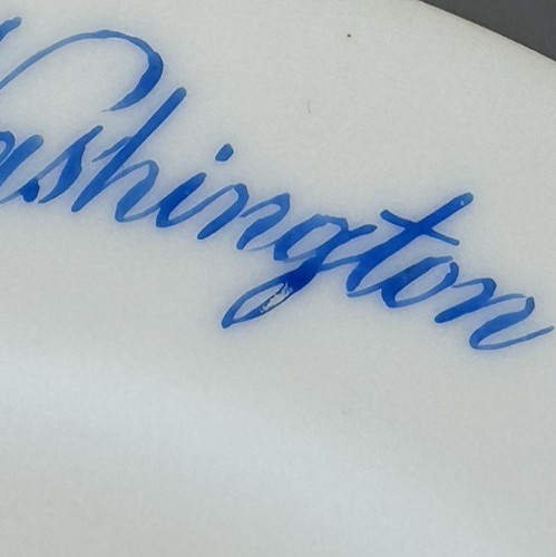 Antique Porcelain Plate MARTHA WASHINGTON Tea Party Baltimore 1875 Maryland DAR