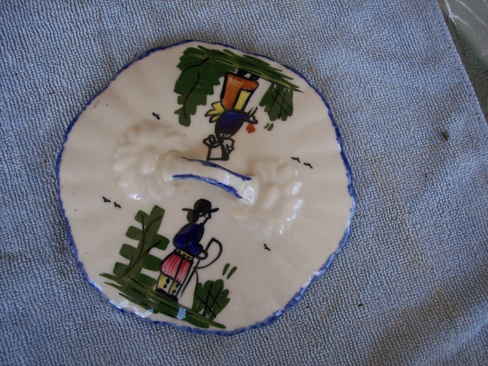 Blue Ridge China FRENCH PEASANT Woman Covered Candy Dish Lid