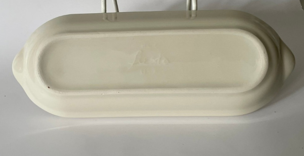 Fiesta Appetizer Relish Utility Tray Linen / Off White USA 9.5″ Ceramic NEW 1st