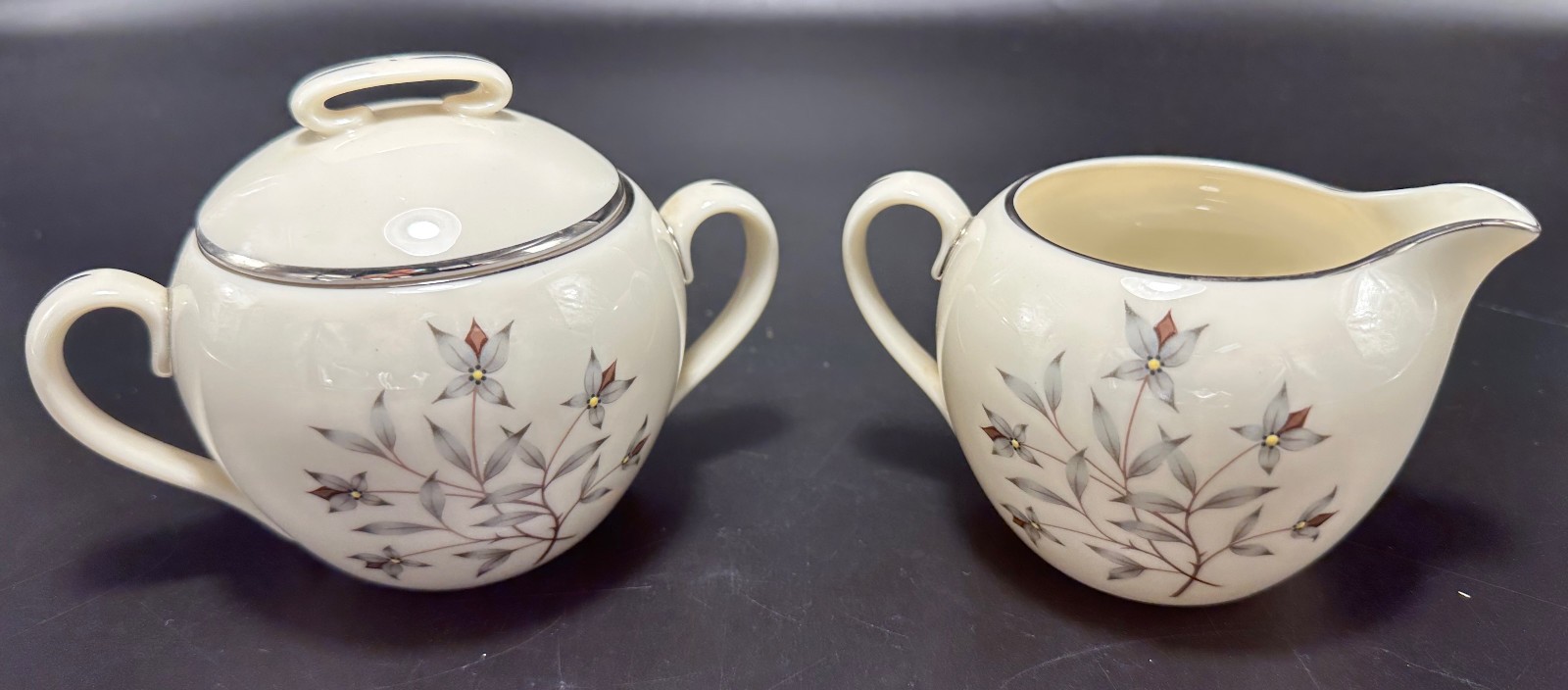 Lenox Princess X-516 Creamer and Covered Sugar Bowl 1st Quality ExcCond FreeShip