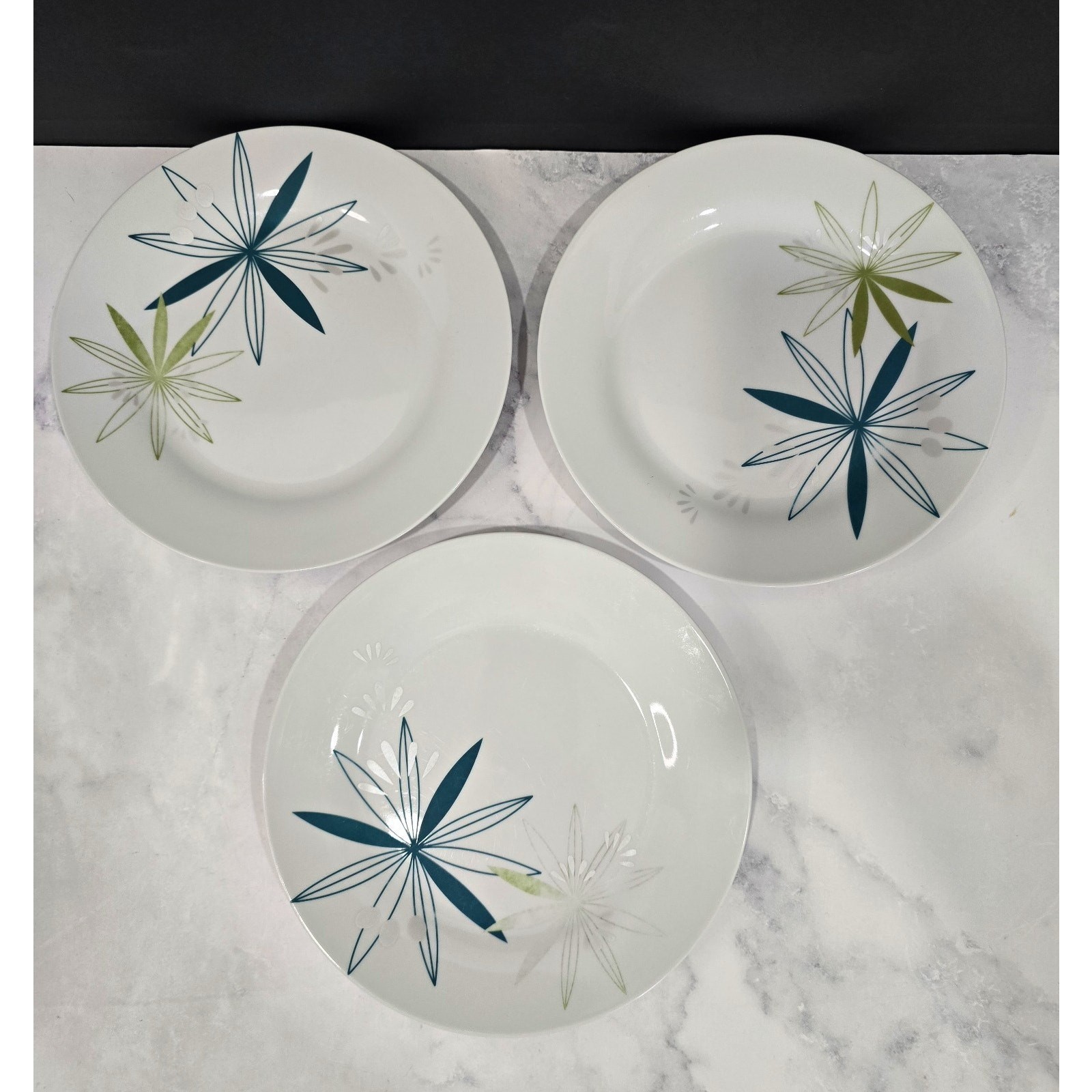 Pier 1 MCM Design Kui Hua 8 1/8 Inch Salad Plate-Set of 3