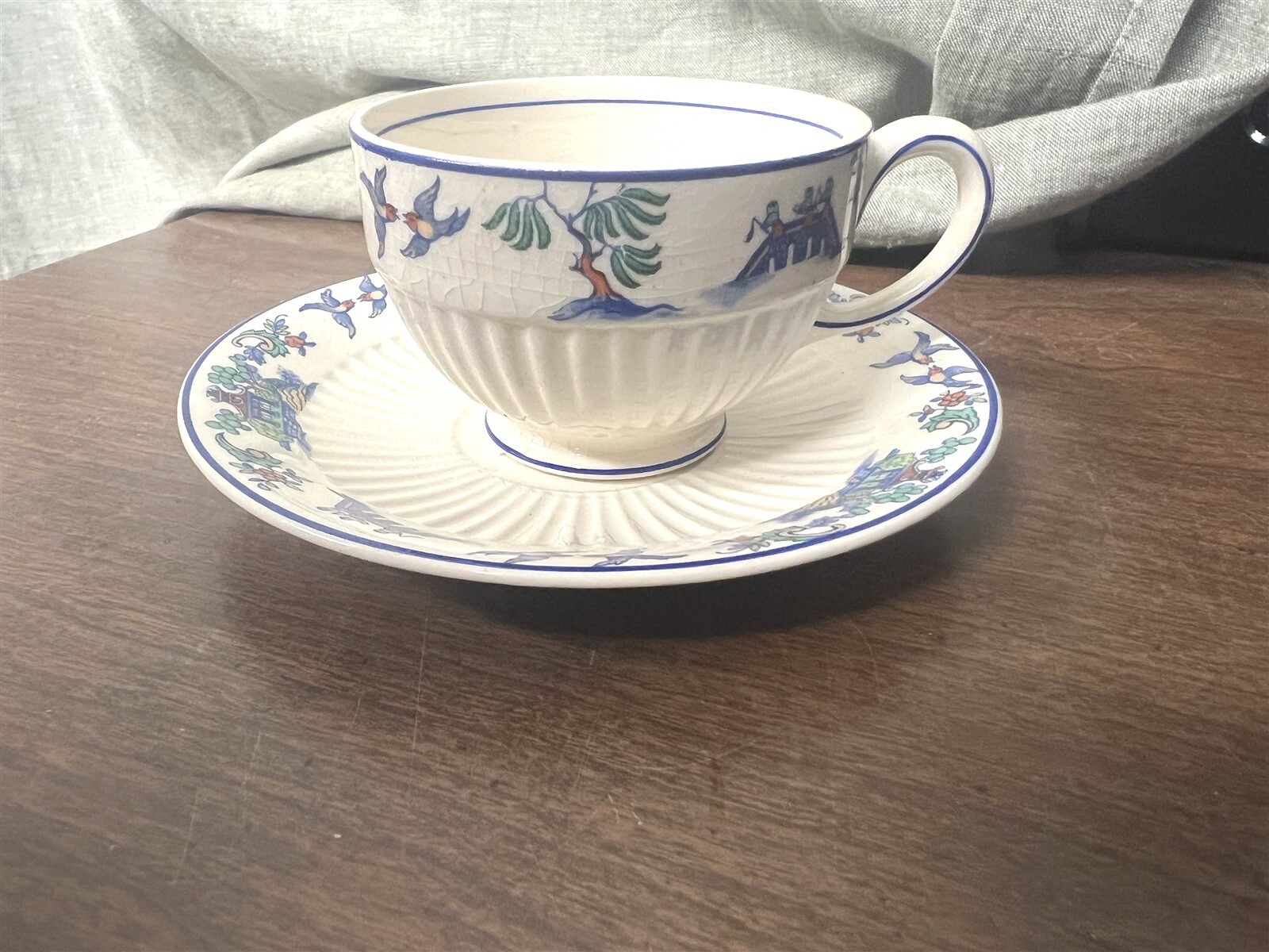 Vintage Sebring SEB49 Ivory Porcelain Demitasse Cup and Saucer