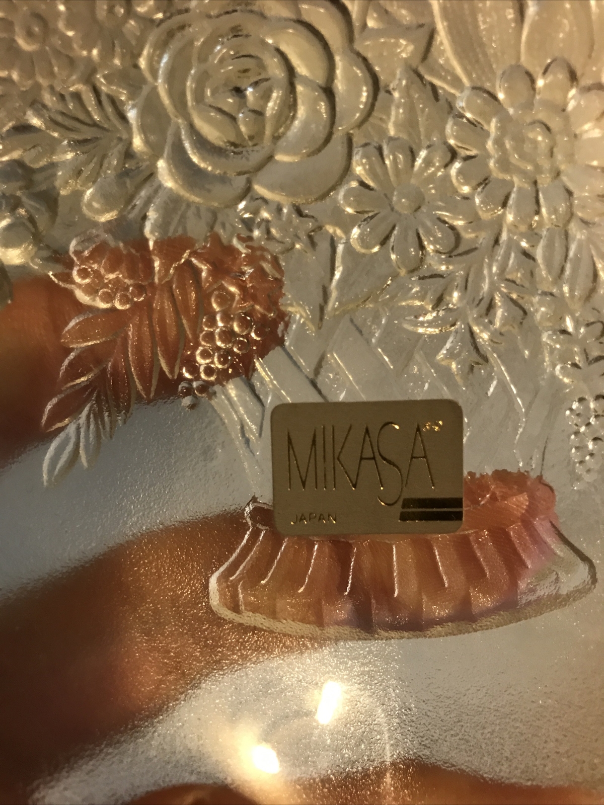 Mikasa Small Heart Shaped Clear Glass Dish Candy Trinket Jewelry Treasures