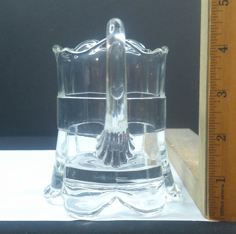 Riverside Glass Works, Ranson, # 500, Creamer, USA, Clear, EAPG, c1899, ExCd